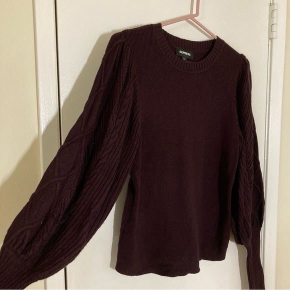 Express knit sweater with balloon/bubble sleeves - Picture 4 of 9